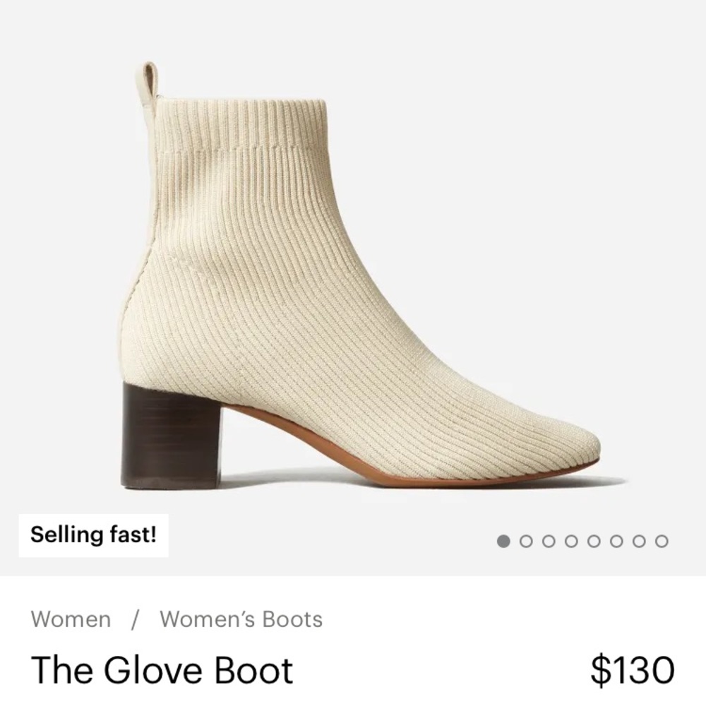 Everlane glove boot bone color - size 8.